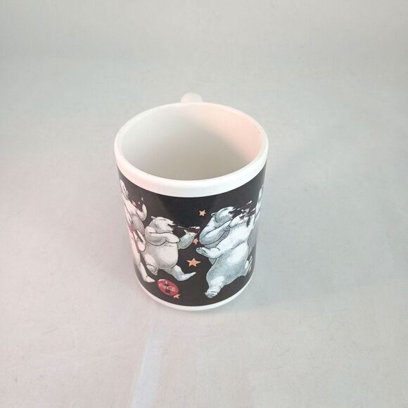 Vintage 1999 Coca-Cola 12oz Collectible Polar Bear Coffee Cup Mug Gibson - Picture 2 of 5